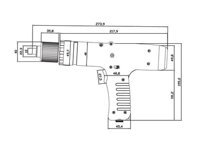 Skruemaskine DC40V BIT B 3-9 Nm BOTTOM cord eks. SKP-40B-HL-800