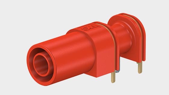 Sokkel XELW-4 Ø4mm RØD for PCB-montering