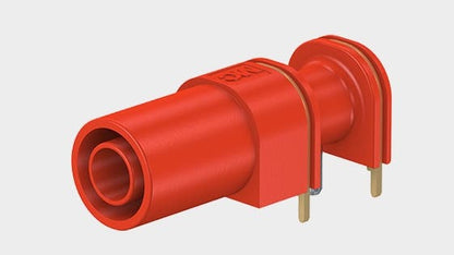 Sokkel XELW-4 Ø4mm RØD for PCB-montering