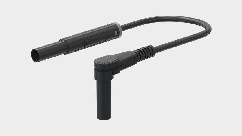 Testlink. 1mm silikon 1,0m blå SARK-4N-S10 vinkel/rett 1000V/19A CATIII